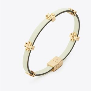 Tory Burch Gold and Cream Bracelet